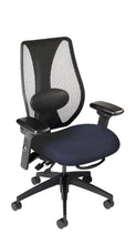 Load image into Gallery viewer, tCentric Hybrid with Mesh Backrest and Upholstered Seat, Midnight Black Frame
