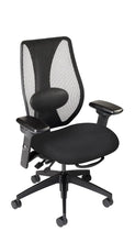 Load image into Gallery viewer, tCentric Hybrid with Mesh Backrest and Upholstered Seat, Midnight Black Frame
