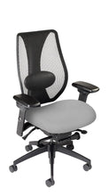 Load image into Gallery viewer, tCentric Hybrid with Mesh Backrest and Upholstered Seat, Midnight Black Frame
