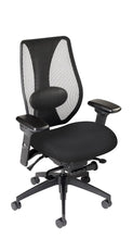 Load image into Gallery viewer, tCentric Hybrid with Mesh Backrest and Upholstered Seat, Midnight Black Frame
