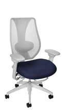 Load image into Gallery viewer, tCentric Hybrid with Mesh Backrest and Upholstered Seat, Light Grey Frame

