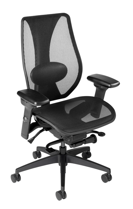 tCentric Hybrid with Mesh Backrest & Seat, Midnight Black Frame